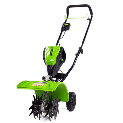 Greenworks PRO 8 in. 60-Volt Electric Cordless Cultivator with 2.5 Ah Battery and Charger - Super Arbor
