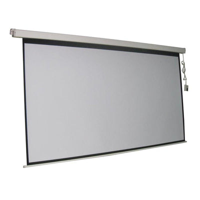 ProHT 120 in. Electric Projection Screen with White Frame - Super Arbor