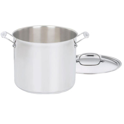 Chef's Classic 12 qt. Stainless Steel Stock Pot with Lid - Super Arbor