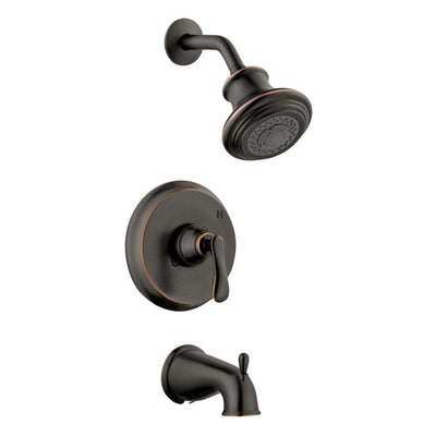 Madison Single-Handle 3-Spray Tub and Shower Faucet in Oil Rubbed Bronze (Valve Included) - Super Arbor