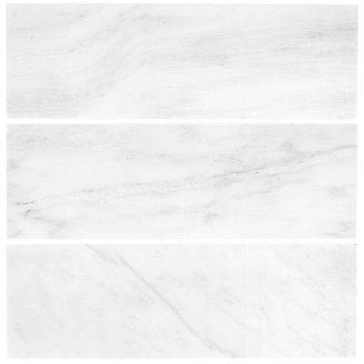 Jeffrey Court 
    Carrara 4 in. x 12 in. Honed Marble Wall Tile (1 sq. ft./ pack) - Super Arbor