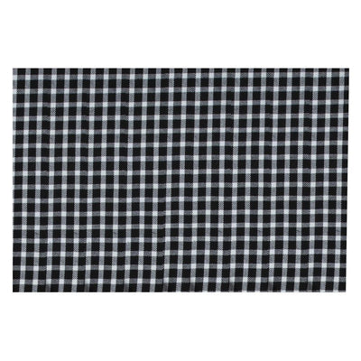 Farmhouse 19 in. x 13 in. Black and White Cotton Gingham Placemats (Set of 4) - Super Arbor