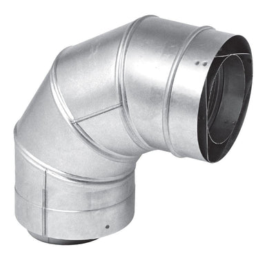 3 in. x 5 in. 90-Degree Elbow Stainless Steel Concentric Venting for Mid Efficiency Tankless Gas Water Heaters - Super Arbor