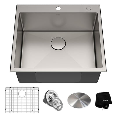 Standart PRO Drop-in Stainless Steel 25 in. 2-Hole Single Bowl Kitchen Sink - Super Arbor