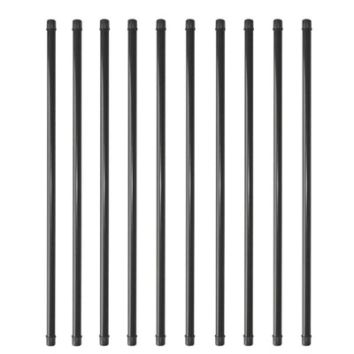 36 in. x 3/4 in. Galvanized Round Baluster with Plastic End Caps (10-Pack) - Super Arbor