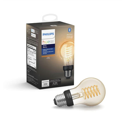 Philips Hue White A19 LED 40W Equivalent Dimmable Wireless Edison Smart Light Bulb with Bluetooth - Super Arbor
