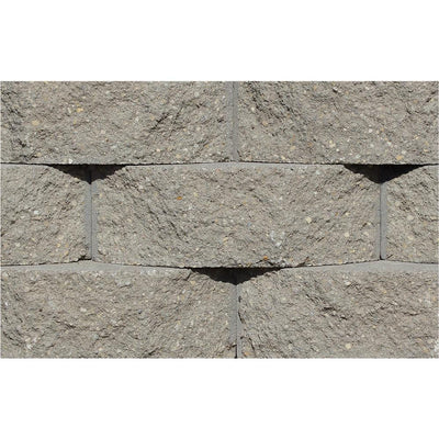 Rockwood Retaining Walls Cottage Stone 4 in. H x 12 in. W x 8.5 in. D Gray Concrete Garden Wall Block (96-Pieces/31.68 sq. ft./Pack) - Super Arbor