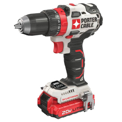 20-Volt MAX Lithium-Ion Brushless Cordless 1/2 in. Drill/Driver with 2 Batteries 1.5 Ah and Charger - Super Arbor