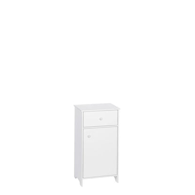 Medford Collection 15.75 in.  W x 11.75 in.  D 29.25 in.  H Single Door Floor Cabinet with Drawer in White - Super Arbor