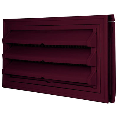 9-3/8 in. x 17-1/2 in. Foundation Vent Kit with Trim Ring and Optional Fixed Louvers (Galvanized Screen) #078 Wineberry - Super Arbor