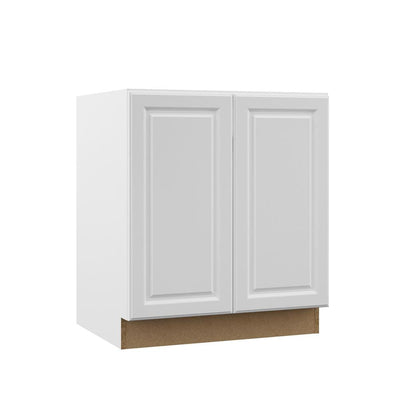Designer Series Elgin Assembled 30x34.5x23.75 in. Full Height Door Base Kitchen Cabinet in White