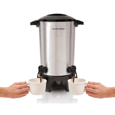 45-Cup Stainless Steel Coffee Urn with Dual Spout - Super Arbor