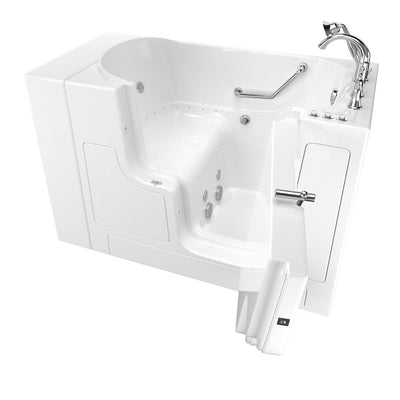 Gelcoat Value Series 51 in. Right Hand Walk-In Whirlpool and Air Bathtub with Outward Opening Door in White - Super Arbor