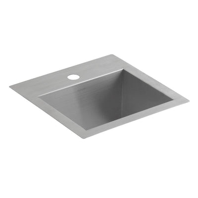 Lyric Dual Mount Stainless Steel 15 in. 1-Hole Single Bowl Bar Sink - Super Arbor