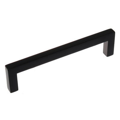 5 in. Matte Black Solid Square Cabinet Bar Drawer Center-to-Center Pulls (10-Pack) - Super Arbor