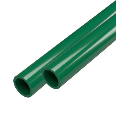 1/2 in. x 5 ft. Furniture Grade Schedule 40 PVC Pipe in Green (2-Pack) - Super Arbor