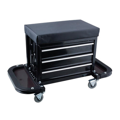 Mechanic's Roller Seat with Drawers and Side Trays - Super Arbor