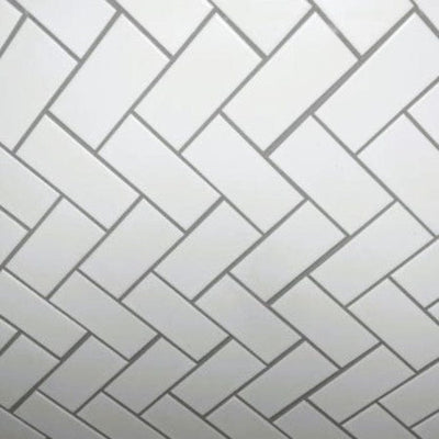 Hudson 11-in x 11-in Glossy Porcelain Herringbone Subway Wall Tile (1-sq. ft/ Piece)