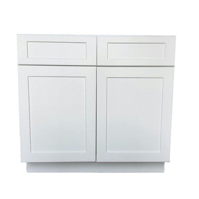Bremen Ready to Assemble 42x34.5x24 in. Shaker Base Cabinet with Tray Divider 2 Soft Close Doors and 2 Soft Close - Super Arbor