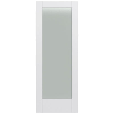 32 in. x 80 in. MODA Primed PMT1011 Solid Core Wood Interior Door Slab w/Translucent Glass - Super Arbor