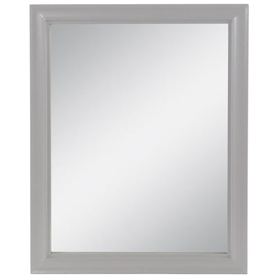 Candlesby 22 in. W x 27 in. H Wood Framed Wall Mirror in Sterling Gray - Super Arbor