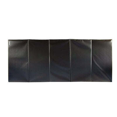 Greatmats Folding Black 4 ft. x 10 ft. x 2 in. 18 oz. Vinyl and Foam Gymnastics Mat - Super Arbor