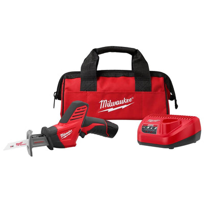 M12 12-Volt Lithium-Ion HACKZALL Cordless Reciprocating Saw Kit with (1) 1.5Ah Batteries, Charger & Tool Bag - Super Arbor