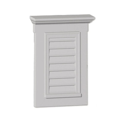 31 in. x 33.5 in. Rectangular White Polyurethane Weather Resistant Gable Louver Vent - Super Arbor