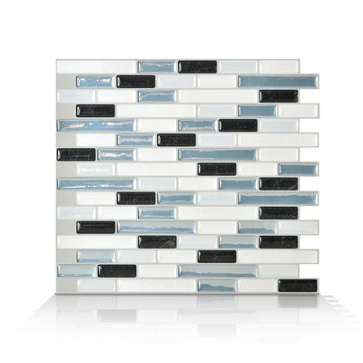 Muretto Brina Multi 10.20 in. W x 9.10 in. H Peel and Stick Decorative Mosaic Wall Tile Backsplash (4-Pack) - Super Arbor
