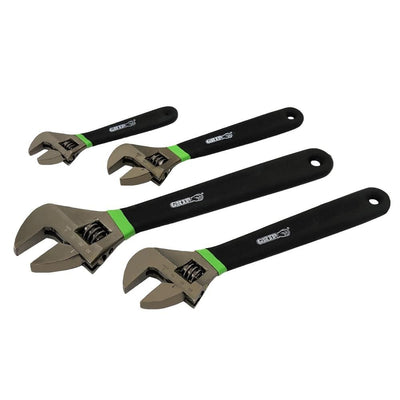 Chrome Plated Adjustable Wrench Set (4-Piece) - Super Arbor