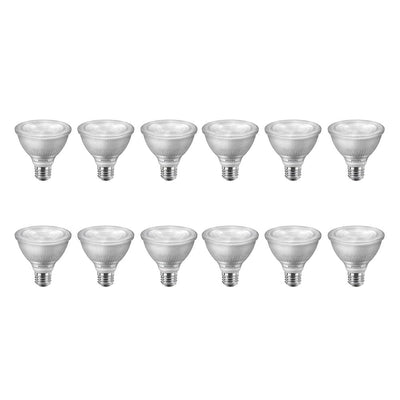 Philips 75-Watt Equivalent PAR30S Dimmable LED Flood Light Bulb with Warm Glow Dimming Effect Bright White (3000K) (12-Pack) - Super Arbor