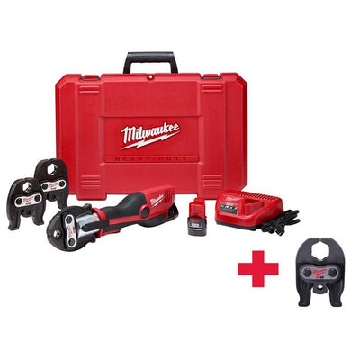 M12 12-Volt Lithium-Ion Force Logic Cordless Press Tool Kit (4 Jaws Included) W/(2) 1.5Ah Battery & Hard Case - Super Arbor