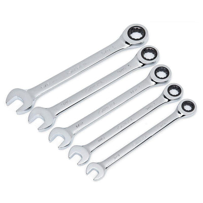 SAE Ratcheting Combination Wrench Set (5-Piece) - Super Arbor