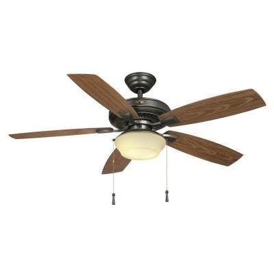 hampton bay gazebo ii yg188-ni 52" easy to assemble natural iron indoor/outdoor ceiling fan by hampton bay