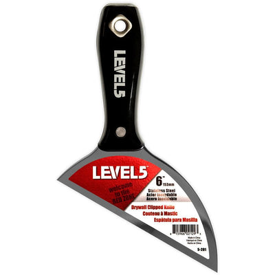6 in. Blade with 30-Degree Angle Stainless Steel Drywall Clipped Knife - Super Arbor