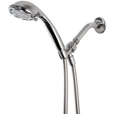 6-Spray 4 in. Wall Mount Handheld Shower Head in Chrome - Super Arbor
