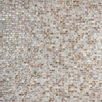 Merola Tile Conchella Subway Natural 12-1/4 in. x 12-1/2 in. x 2 mm Natural Seashell Mosaic Tile - Super Arbor