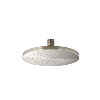 1-Spray 8 in. Single Ceiling Mount Fixed Rain Shower Head in Vibrant Brushed Nickel - Super Arbor