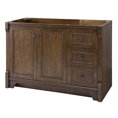 Creedmoor 48 in. W Bath Vanity Cabinet Only in Walnut with Right Hand Drawers - Super Arbor