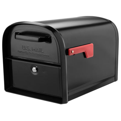 Oasis 360 Locking Parcel Mailbox with 2-Access Doors Black - Super Arbor