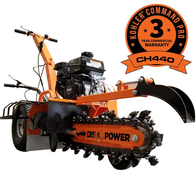 Detail K2 18 in. 7 HP Gas Powered Kohler Engine Certified Commercial Trencher with 5-Position Depth Adjustment - Super Arbor