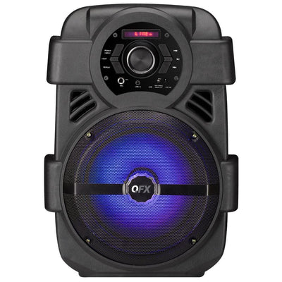Portable Bluetooth Rechargeable Party Speaker with 8 in. Woofer, FM Radio, USB Port, Aux Input and Party Light - Super Arbor