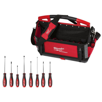 20 in. PACKOUT Tote with Screwdriver Set (8-Piece) - Super Arbor