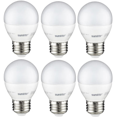 Sunlite 60-Watt Equivalent Frost Warm White G16 Dimmable LED Light Bulb (6-Pack) - Super Arbor