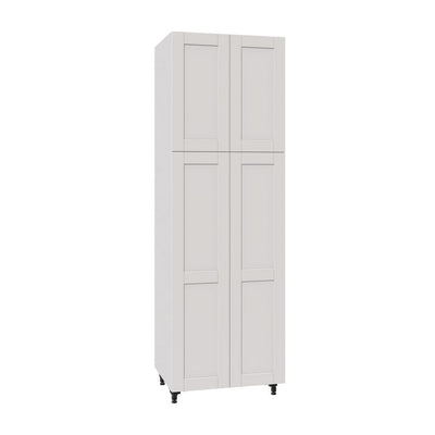Shaker Assembled 30 in. x 94.5 in. x 24 in. Pantry Cabinet in Vanilla White - Super Arbor