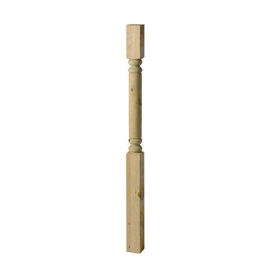 4 in. x 4 in. x 4-1/2 ft. Pressure-Treated Wood Finial Ready Deck Post - Super Arbor