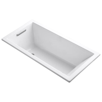 Underscore 60 in. x 30 in. Acrylic Drop-In Soaking Bathtub with Reversible Drain in White - Super Arbor