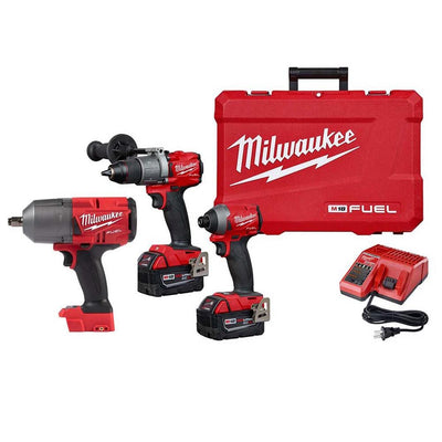 M18 FUEL 18-Volt Lithium-Ion Brushless Cordless Hammer Drill and Impact Driver Combo Kit (2-Tool) with Impact Wrench - Super Arbor
