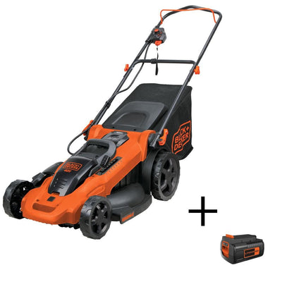 BLACK+DECKER 20 in. 40V MAX Lithium-Ion Cordless Walk Behind Push Mower with (3) 2.0Ah Batteries and Charger Included - Super Arbor