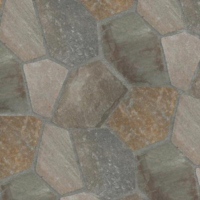 Golden White 22 in. x 18 in. Multi-Colored Meshed Flagstone Paver Tile (40 Pieces / 110 Sq. Ft. / Pallet) - Super Arbor